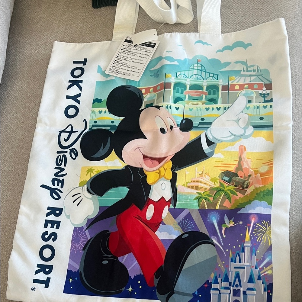 Tokyo Disney Resort Mickey Mouse Tote Bag - Red and Blue